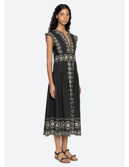 MIRABEL MIDI DRESS BLACK