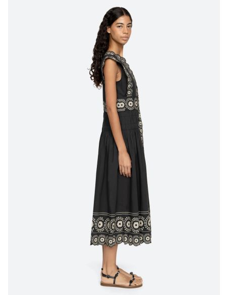 MIRABEL MIDI DRESS BLACK