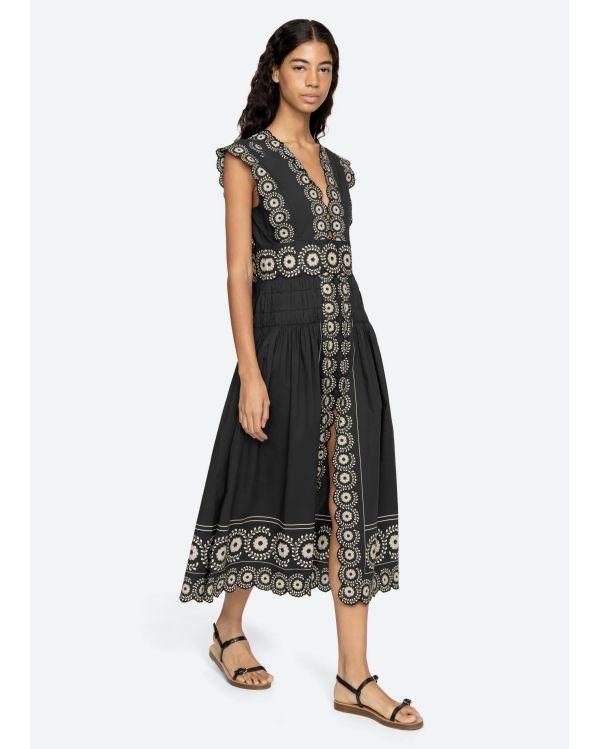 MIRABEL MIDI DRESS BLACK