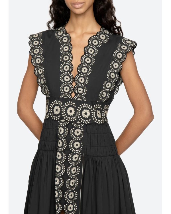 MIRABEL MIDI DRESS BLACK