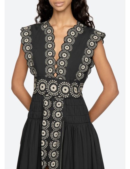 MIRABEL MIDI DRESS BLACK